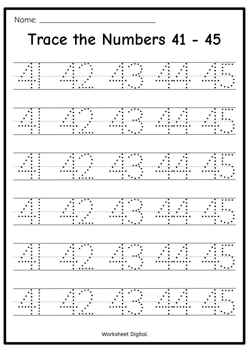 Printable Numbers 1 50 Tracing Worksheets Homeschool Kindergarten PDF Download Etsy Printable Numbers 1 50 Tracing Worksheets Homeschool Kindergarten PDF Download Etsy