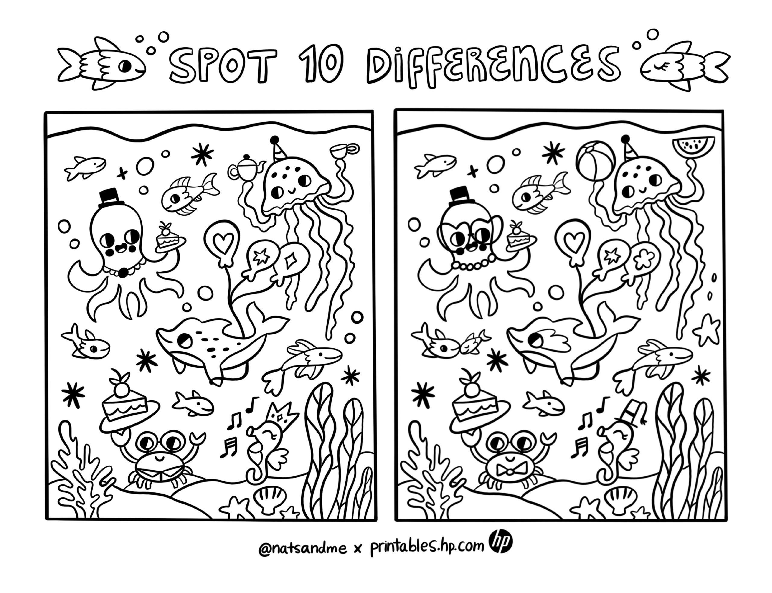 Free Printable Spot The Difference