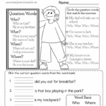 Question Words Worksheet Free Printable Digital PDF