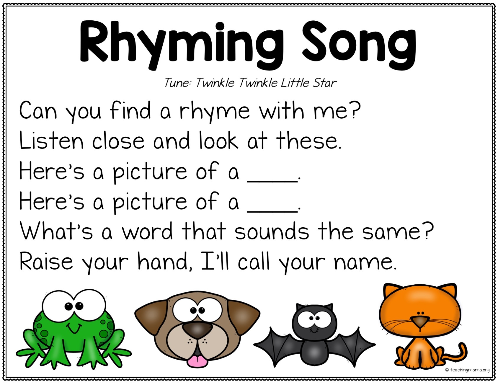 Rhyming Song Teaching Mama Rhyming Song Teaching Mama
