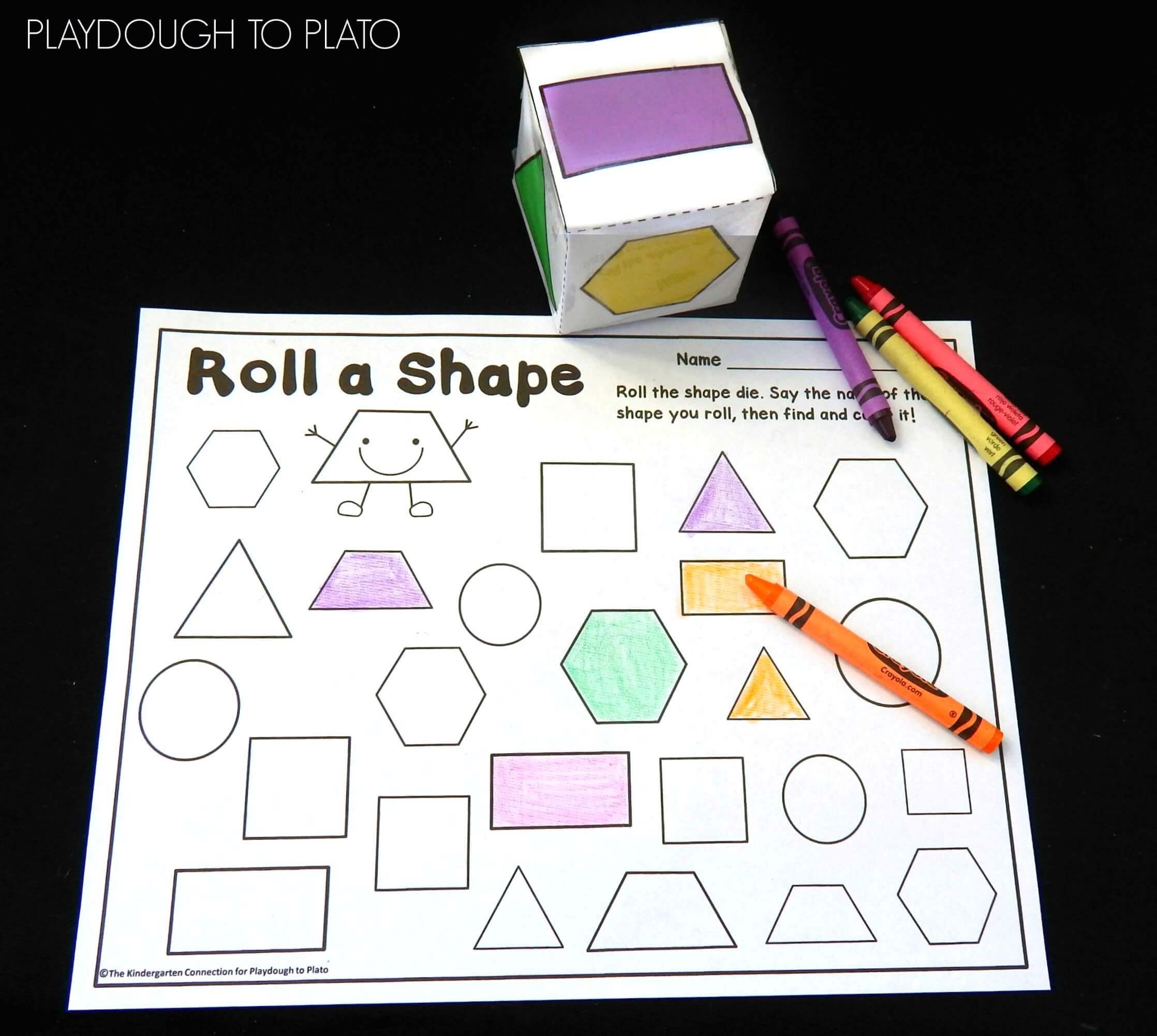 Roll And Color Shapes Playdough To Plato