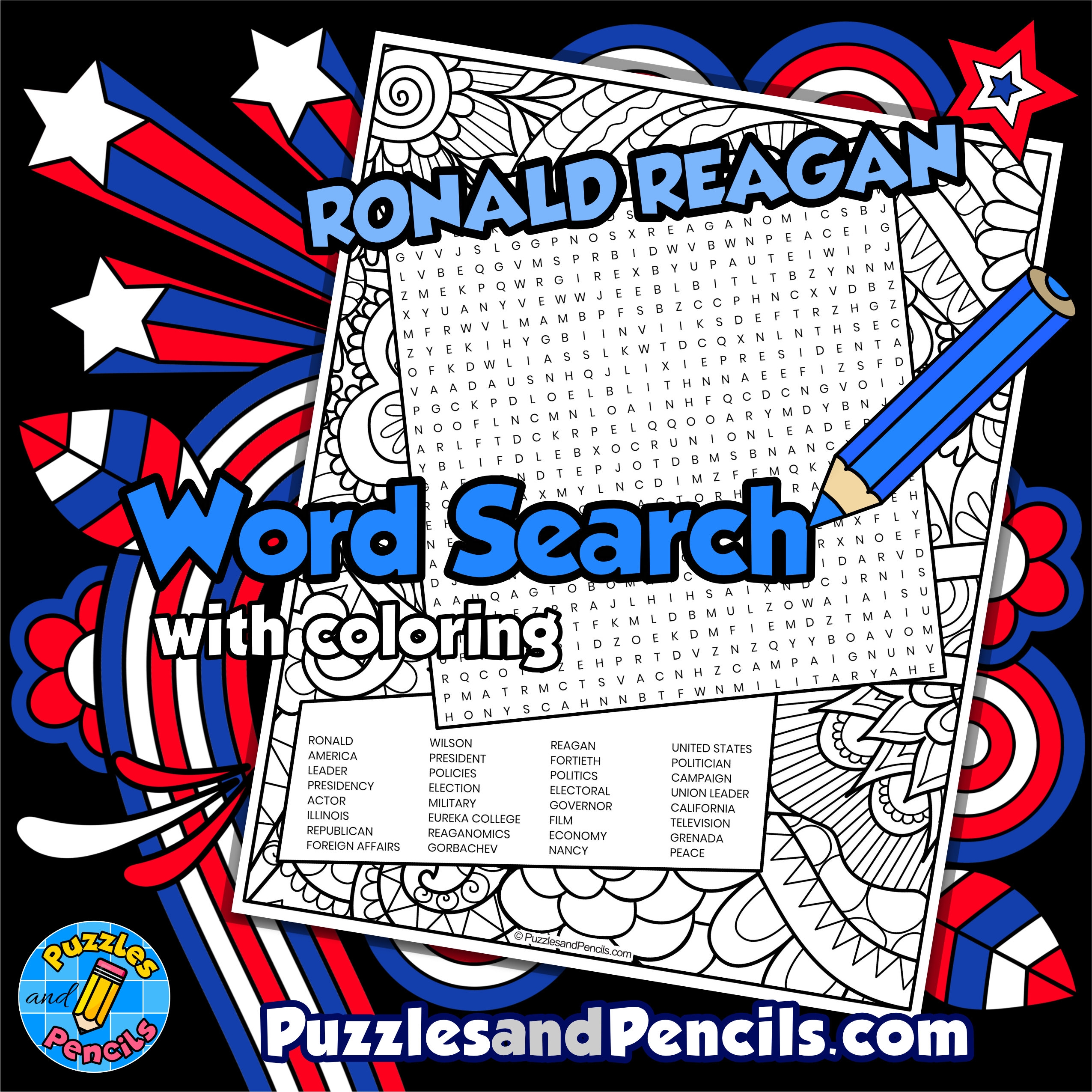 Ronald Reagan Word Search Puzzle Activity US Presidents Wordsearch Made By Teachers Ronald Reagan Word Search Puzzle Activity US Presidents Wordsearch Made By Teachers
