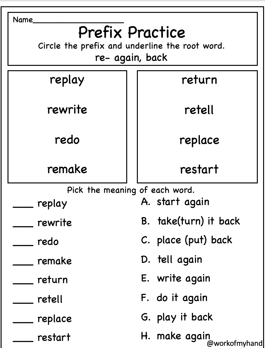 Root Word Prefix And Suffix Made By Teachers