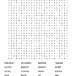 Rotation And Revolution Word Search WordMint