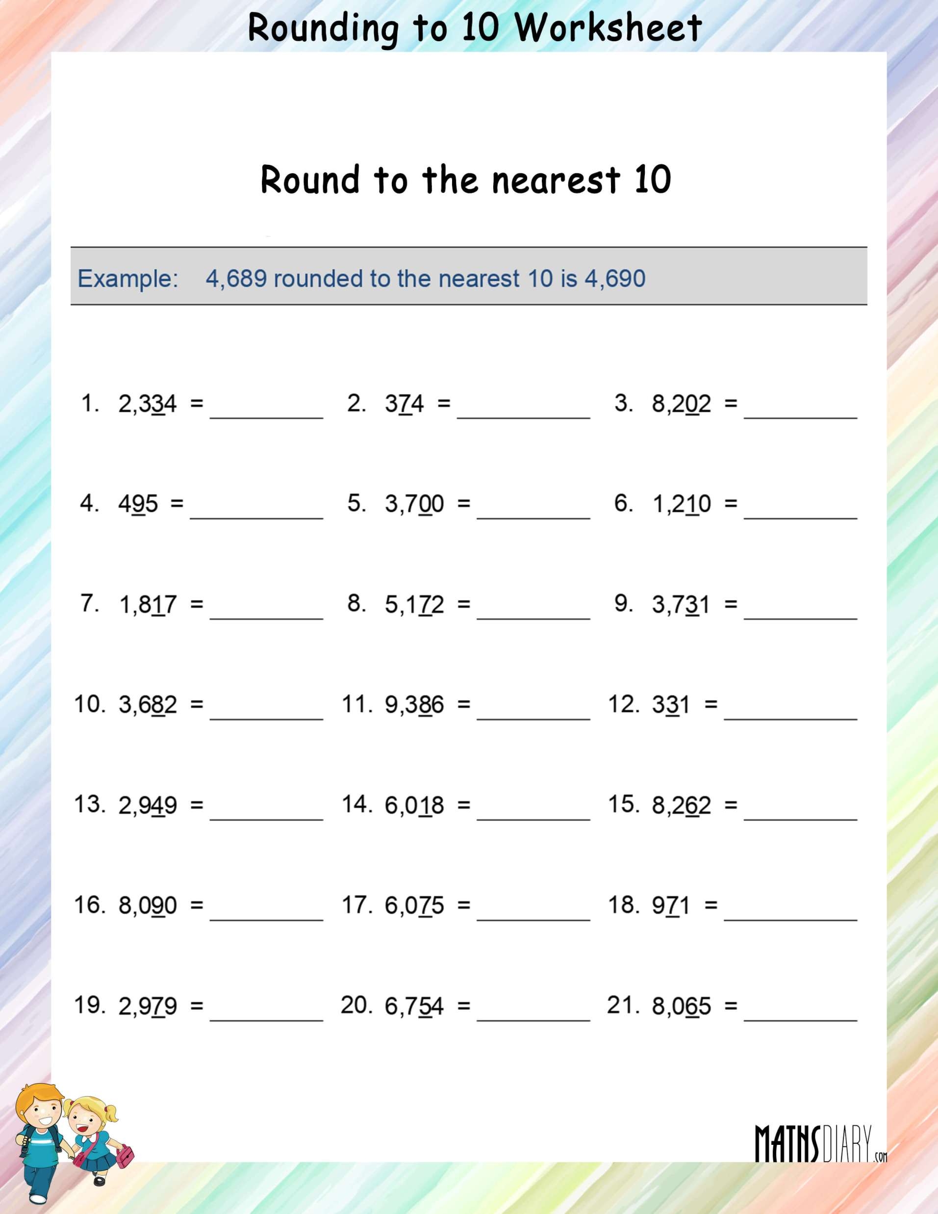 Rounding To The Nearest 10 Worksheets Math Worksheets Worksheets Library Rounding To The Nearest 10 Worksheets Math Worksheets Worksheets Library