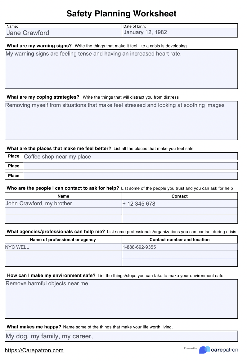 Seeking Safety Worksheets Printable