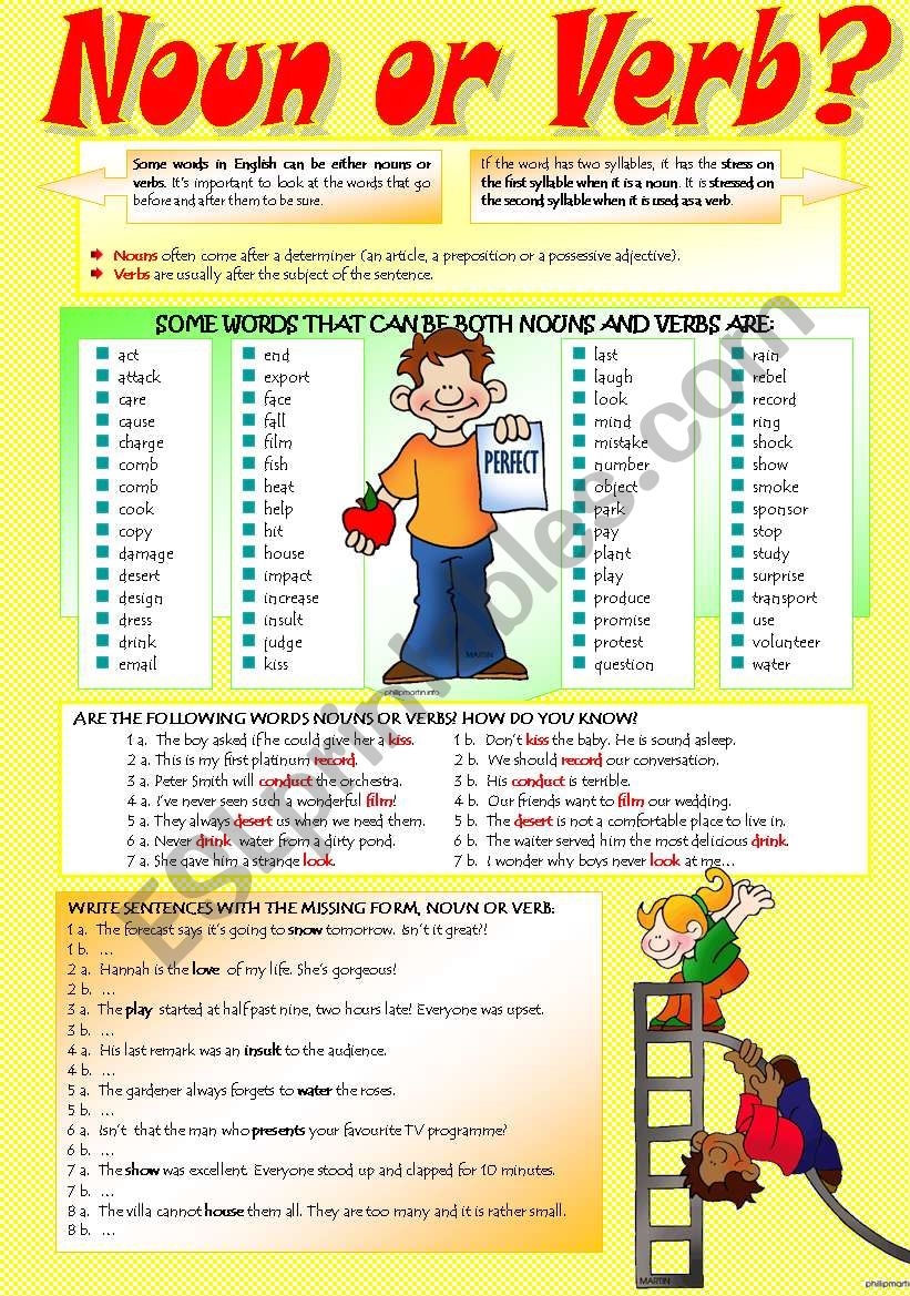 words that are nouns and verbs words that are nouns and verbs