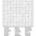 Science Disciplines Word Search
