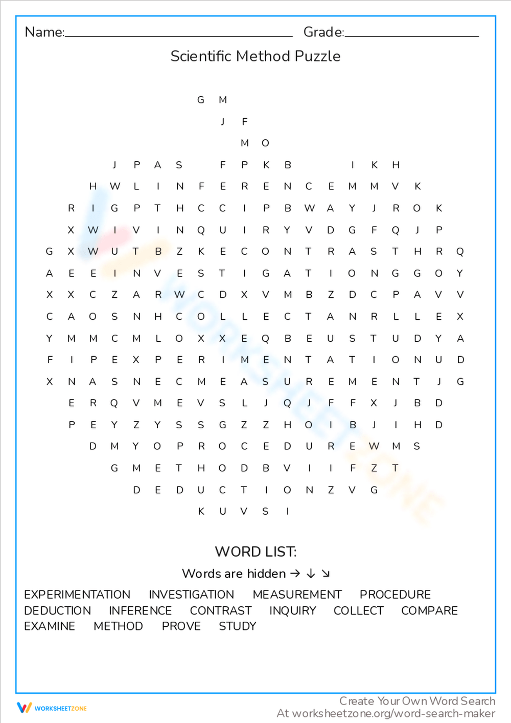 Scientific Method Puzzle Worksheet Scientific Method Puzzle Worksheet