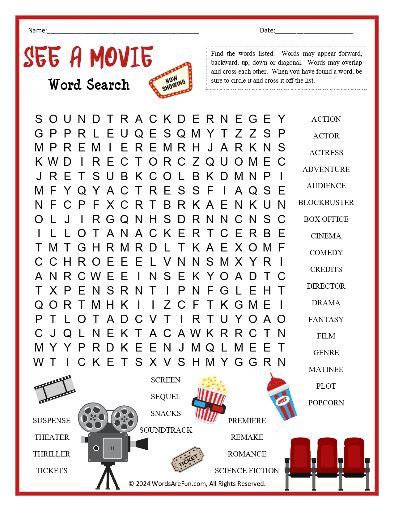 See A Movie Word Search Worksheets Library See A Movie Word Search Worksheets Library