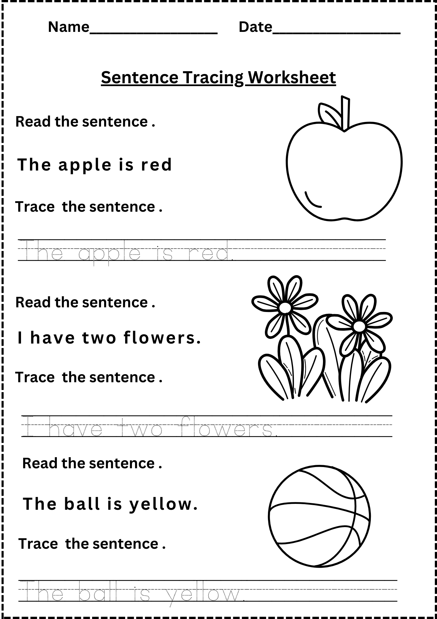 free printable writing worksheets for kindergarten