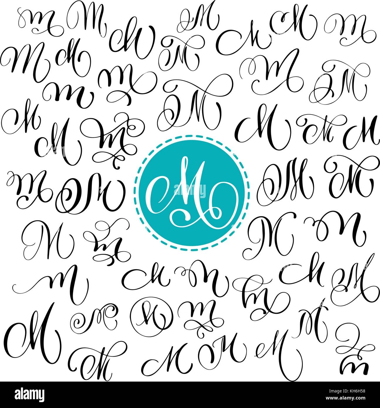 Set Of Hand Drawn Vector Calligraphy Letter M Script Font Isolated Letters Written With Ink Handwritten Brush Style Hand Lettering For Logos Packaging Design Poster Stock Vector Image Art Alamy Set Of Hand Drawn Vector Calligraphy Letter M Script Font Isolated Letters Written With Ink Handwritten Brush Style Hand Lettering For Logos Packaging Design Poster Stock Vector Image Art Alamy