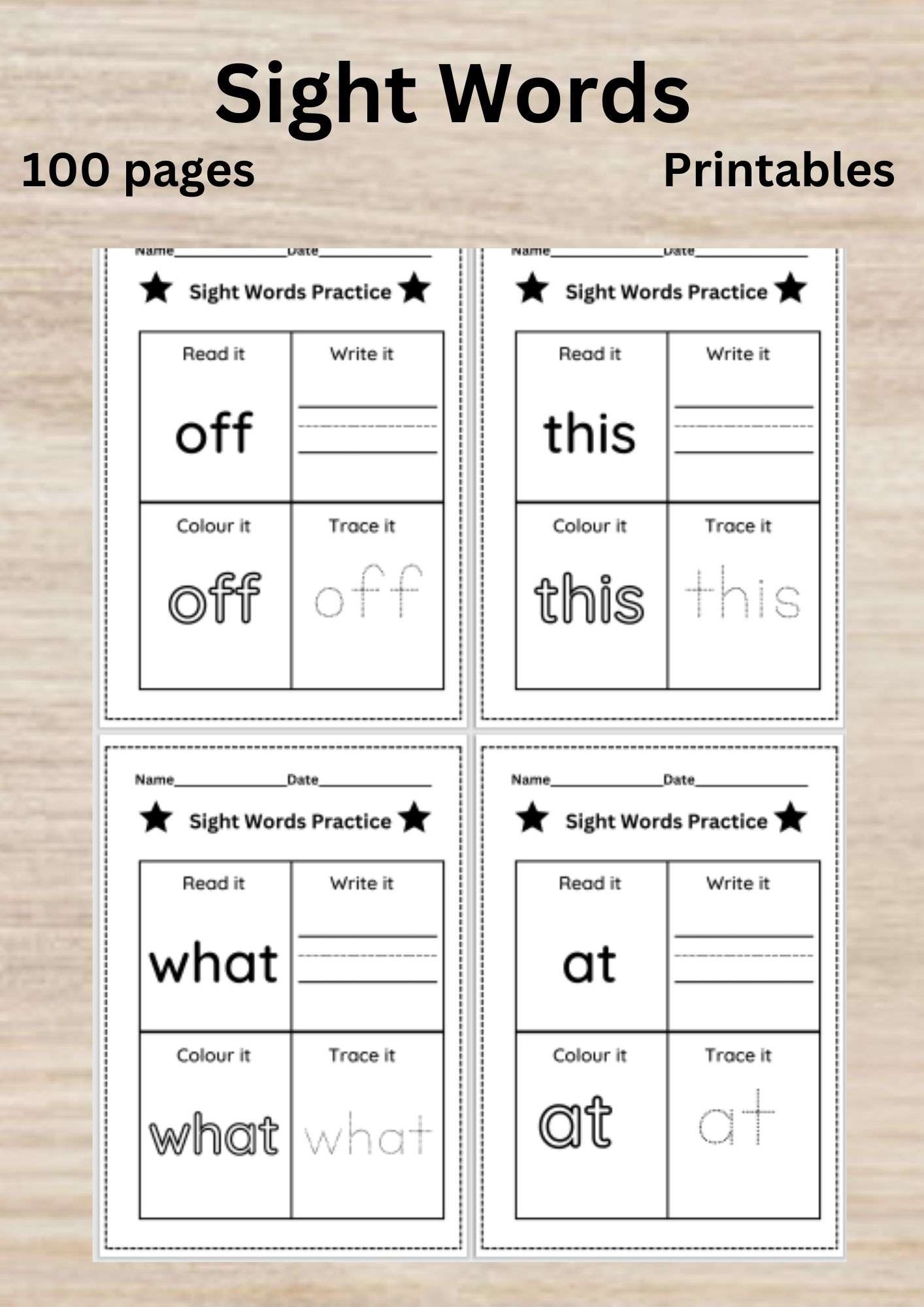 free printable worksheets kindergarten sight words free printable worksheets kindergarten sight words