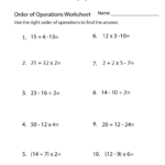 Simple Order Of Operations Worksheet Worksheets Worksheets