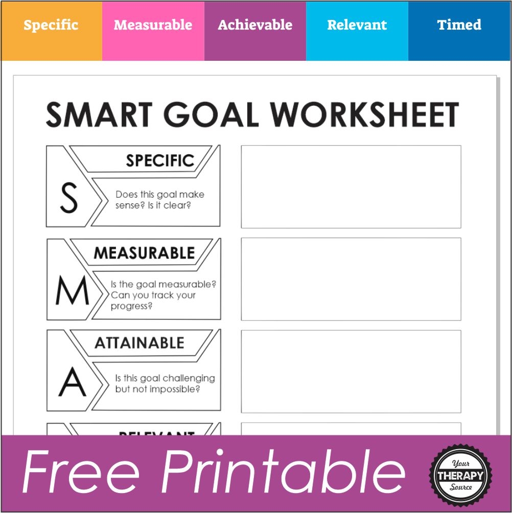 smart goals worksheet printable smart goals worksheet printable