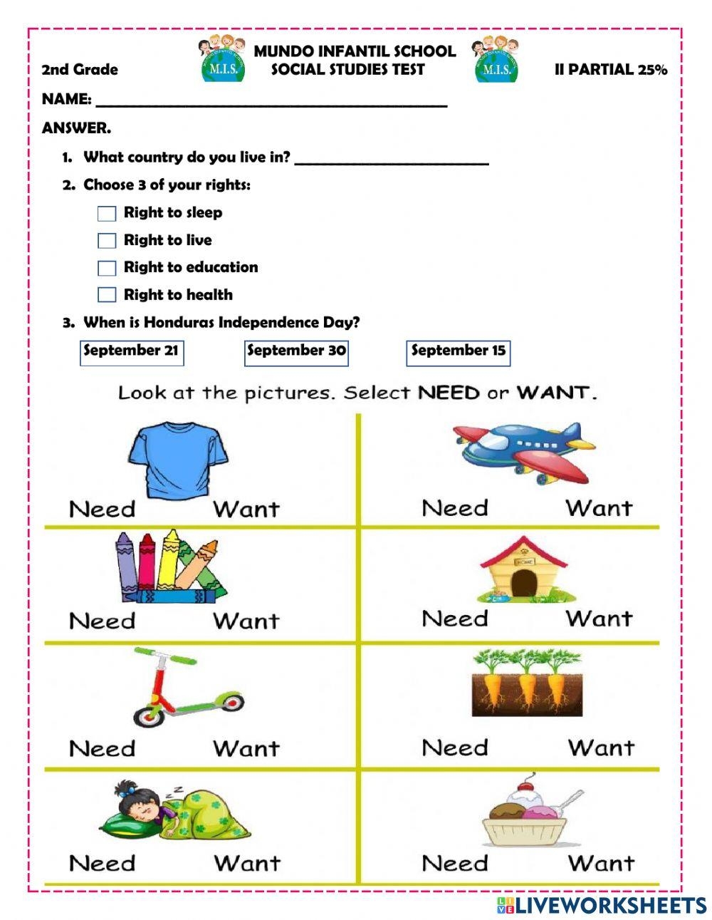 Free Printable 2nd Grade Social Studies Worksheets
