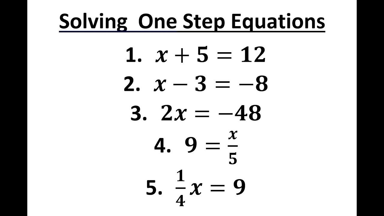 Solving One Step Equation The Addition Subtraction Property Of Equality YouTube Solving One Step Equation The Addition Subtraction Property Of Equality YouTube