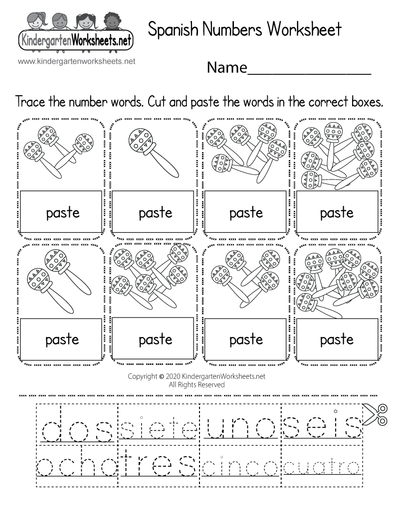 Spanish Worksheets Free Printable
