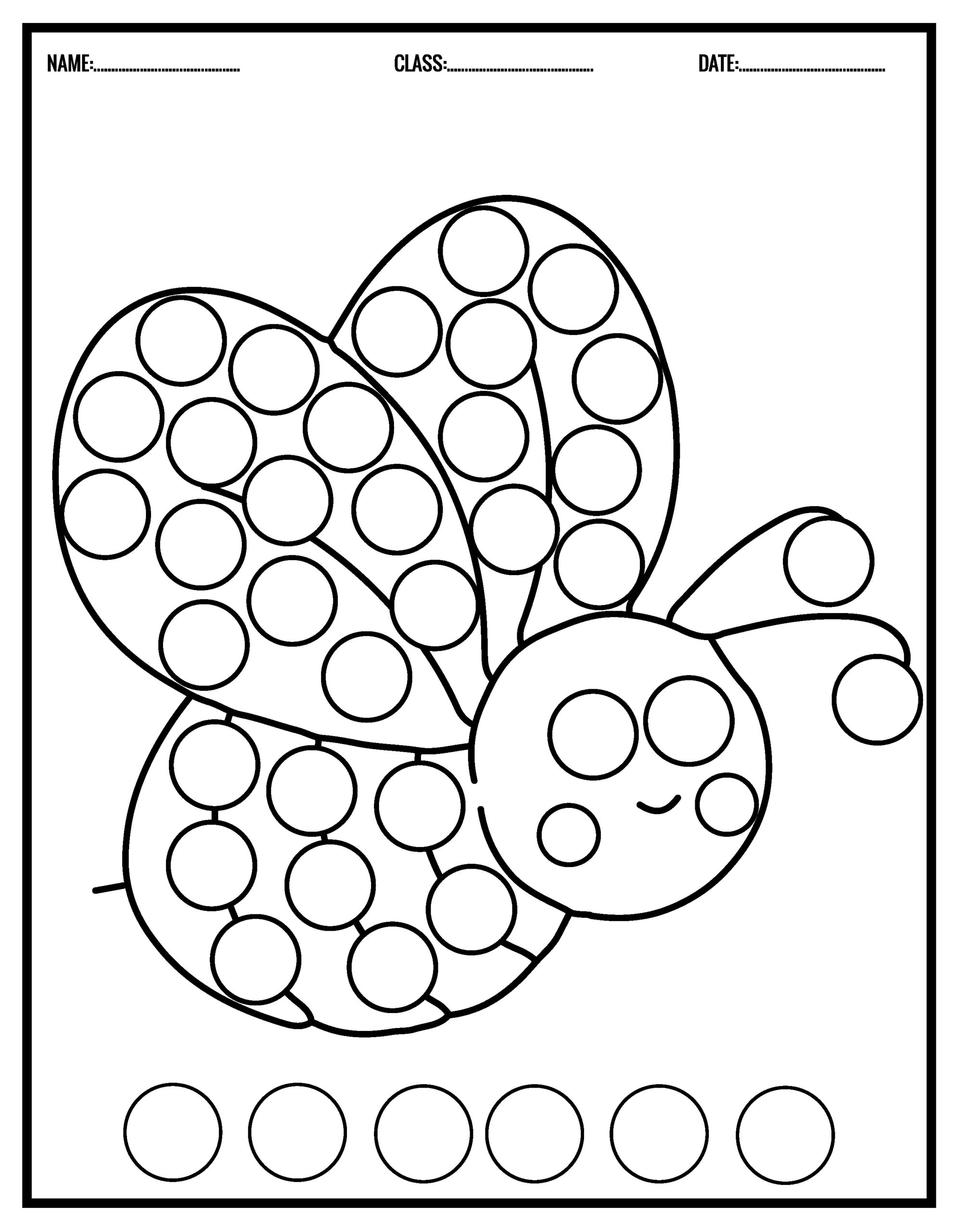 Printable Bingo Dauber Worksheets