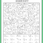 Spring I Spy Coloring Printable Teach Beside Me