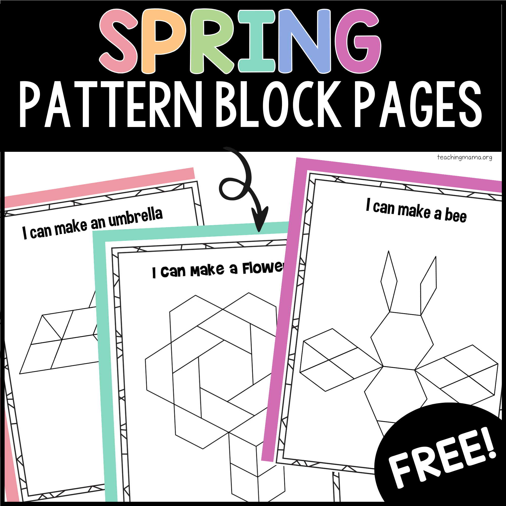 Spring Pattern Block Printables Teaching Mama Spring Pattern Block Printables Teaching Mama