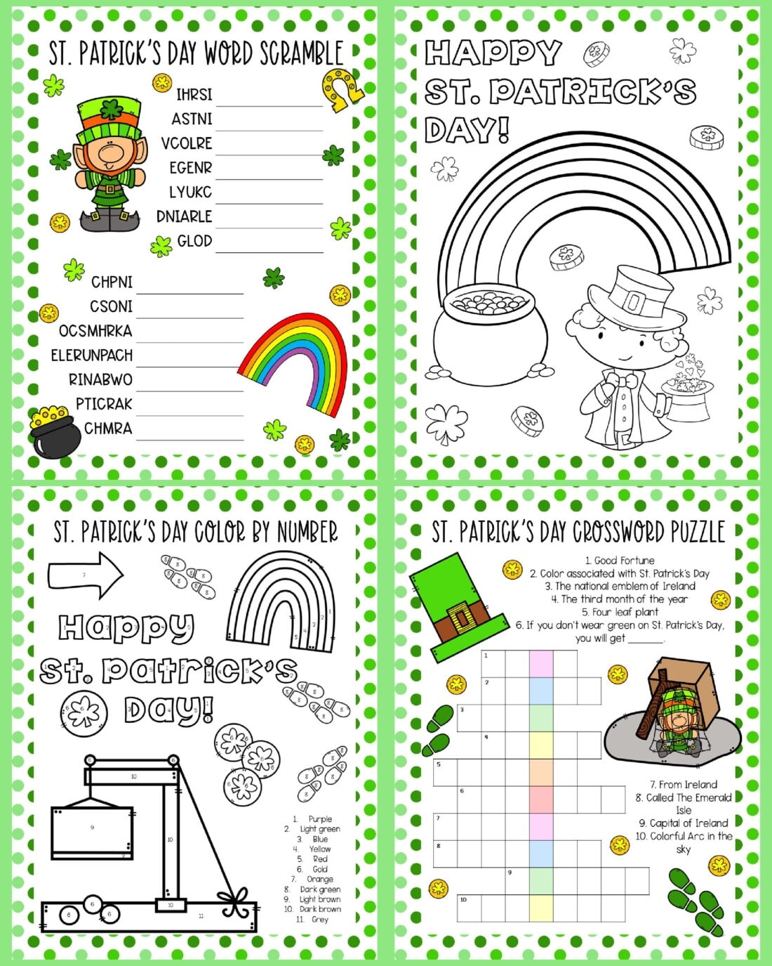 Free Printable St Patrick’s Day Worksheets