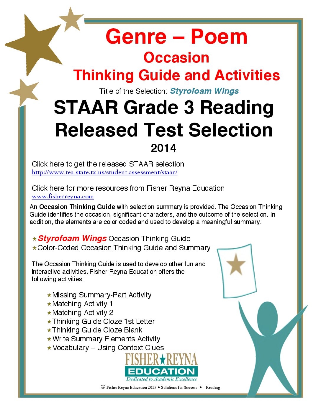 STAAR Grade 3 Reading Released Test Selection 2014 Fisher Reyna STAAR Grade 3 Reading Released Test Selection 2014 Fisher Reyna