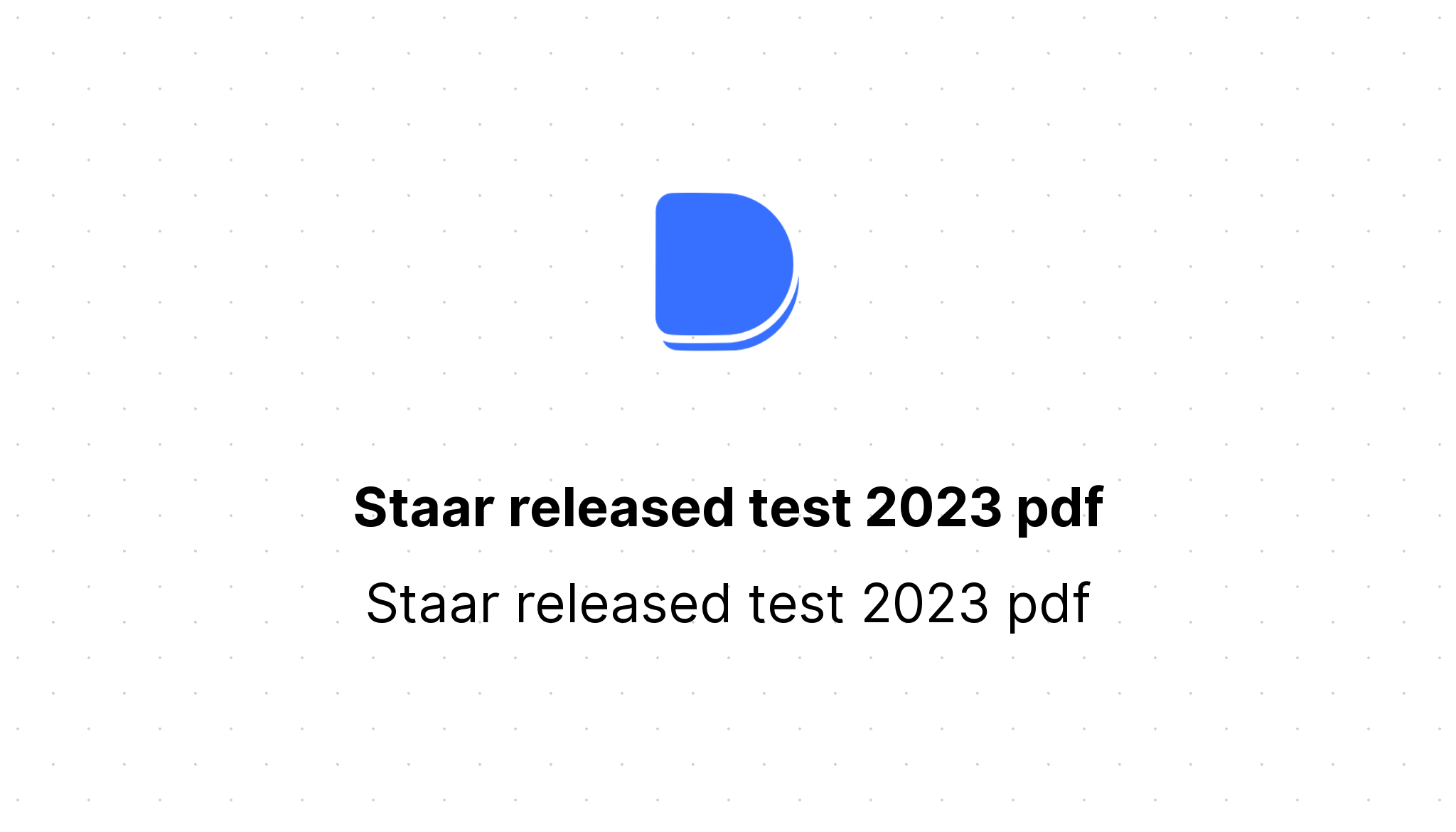 Staar Released Test 2023 Pdf Devfolio Staar Released Test 2023 Pdf Devfolio