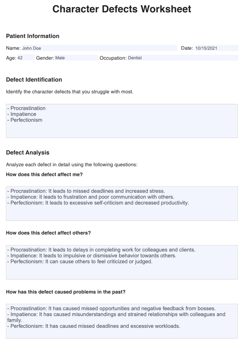 Step 6 AA How To Address Character Defects Questions FHE Health Worksheets Library Step 6 AA How To Address Character Defects Questions FHE Health Worksheets Library