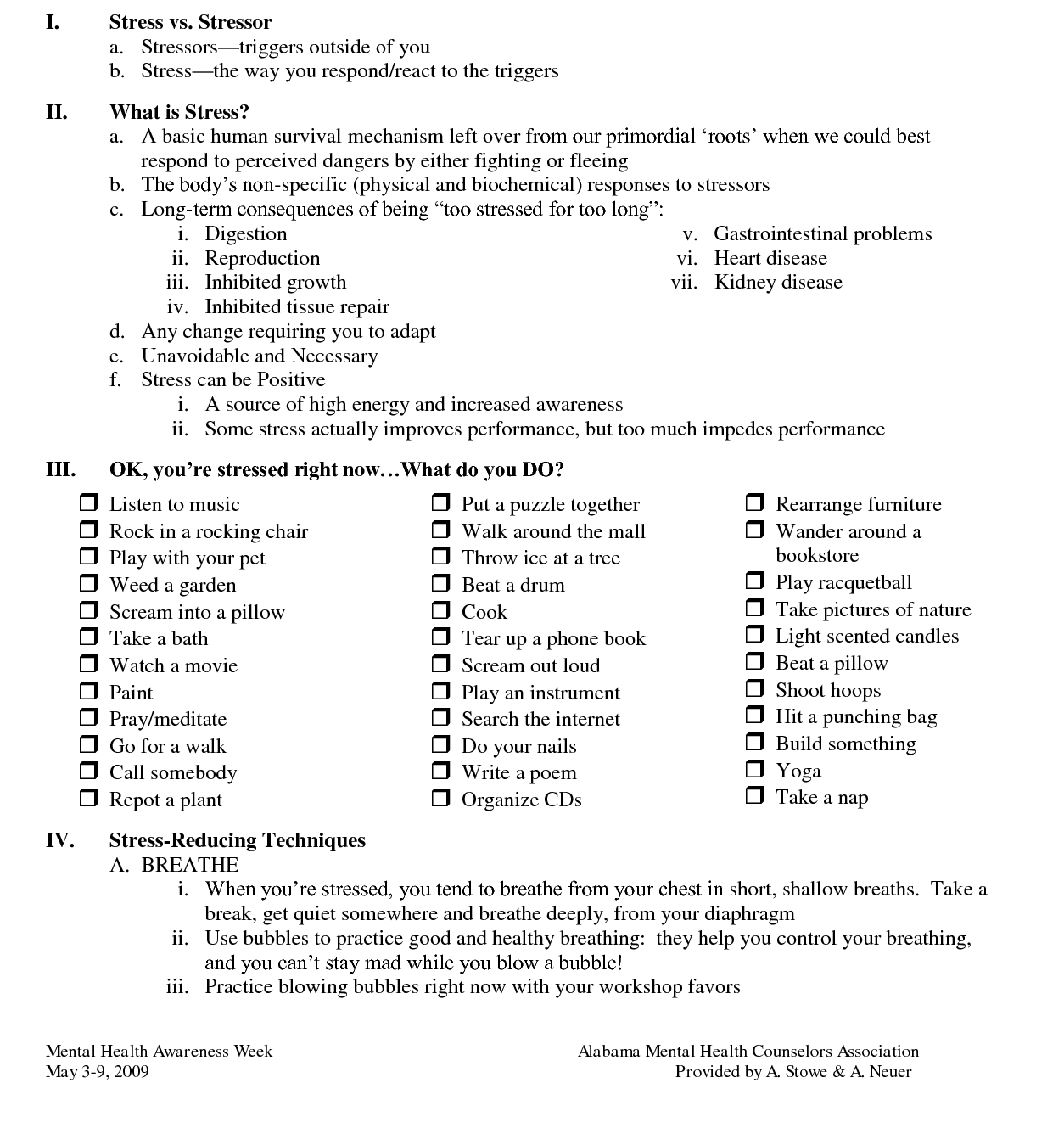 Stress Management Worksheet Eastern Worksheets Library