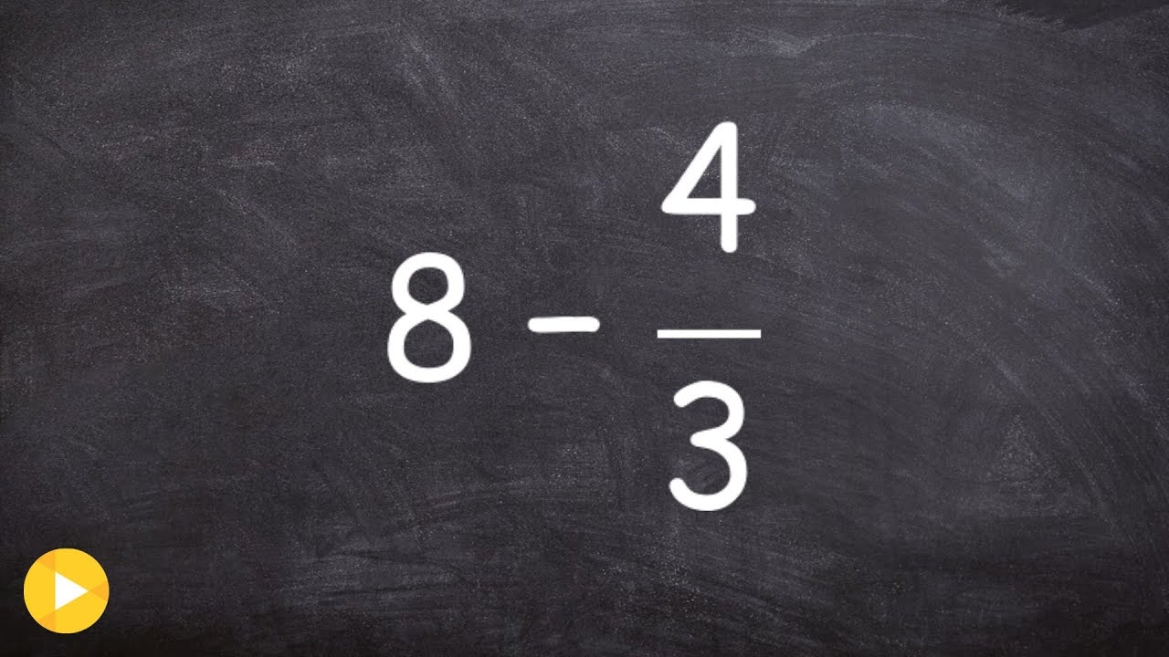 Subtracting Fractions From Whole Numbers