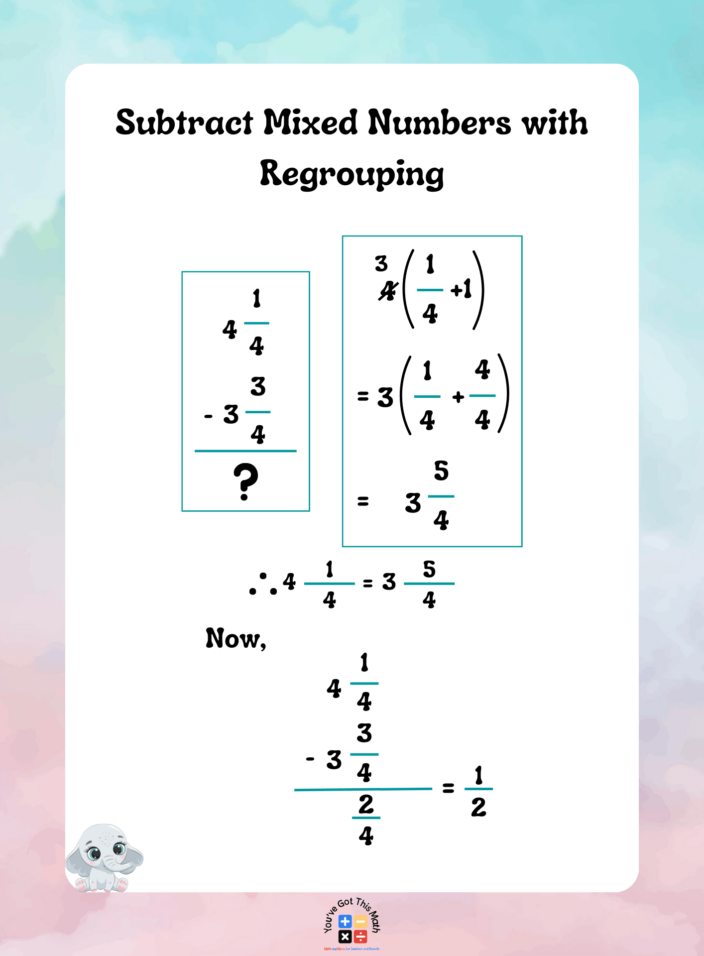 Subtracting Mixed Numbers With Regrouping Worksheets Free Printable Subtracting Mixed Numbers With Regrouping Worksheets Free Printable