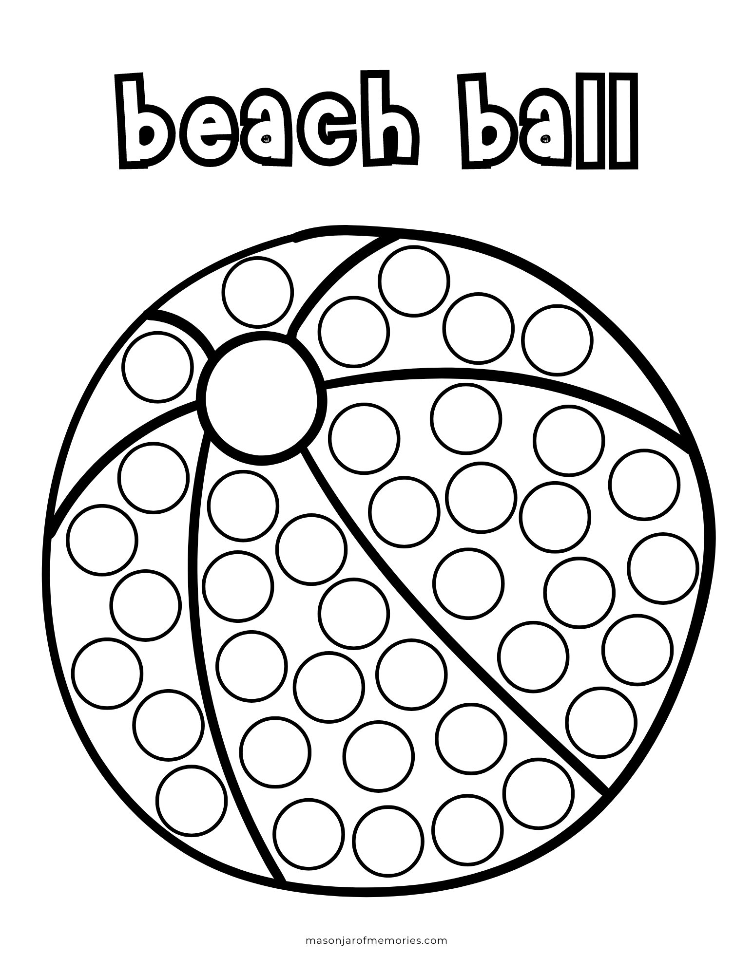 Summer Dot Marker Coloring Pages Beach Bingo Dauber Printables PDF Etsy Summer Dot Marker Coloring Pages Beach Bingo Dauber Printables PDF Etsy
