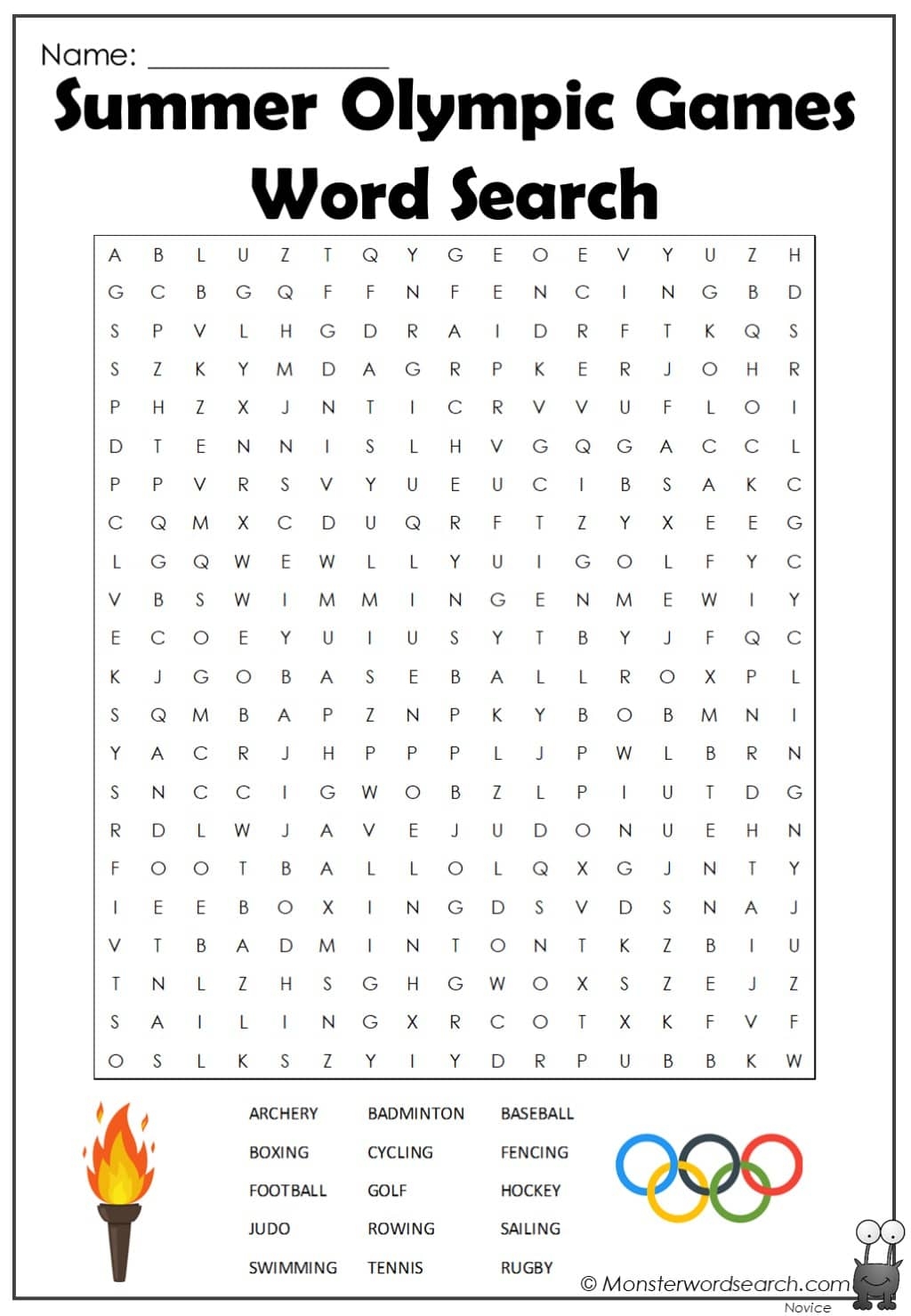 word search olympic games