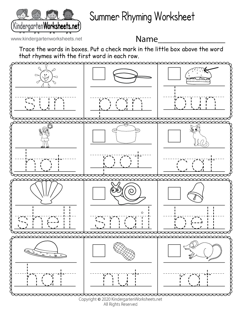 Free Printable Kindergarten Worksheets Pdf