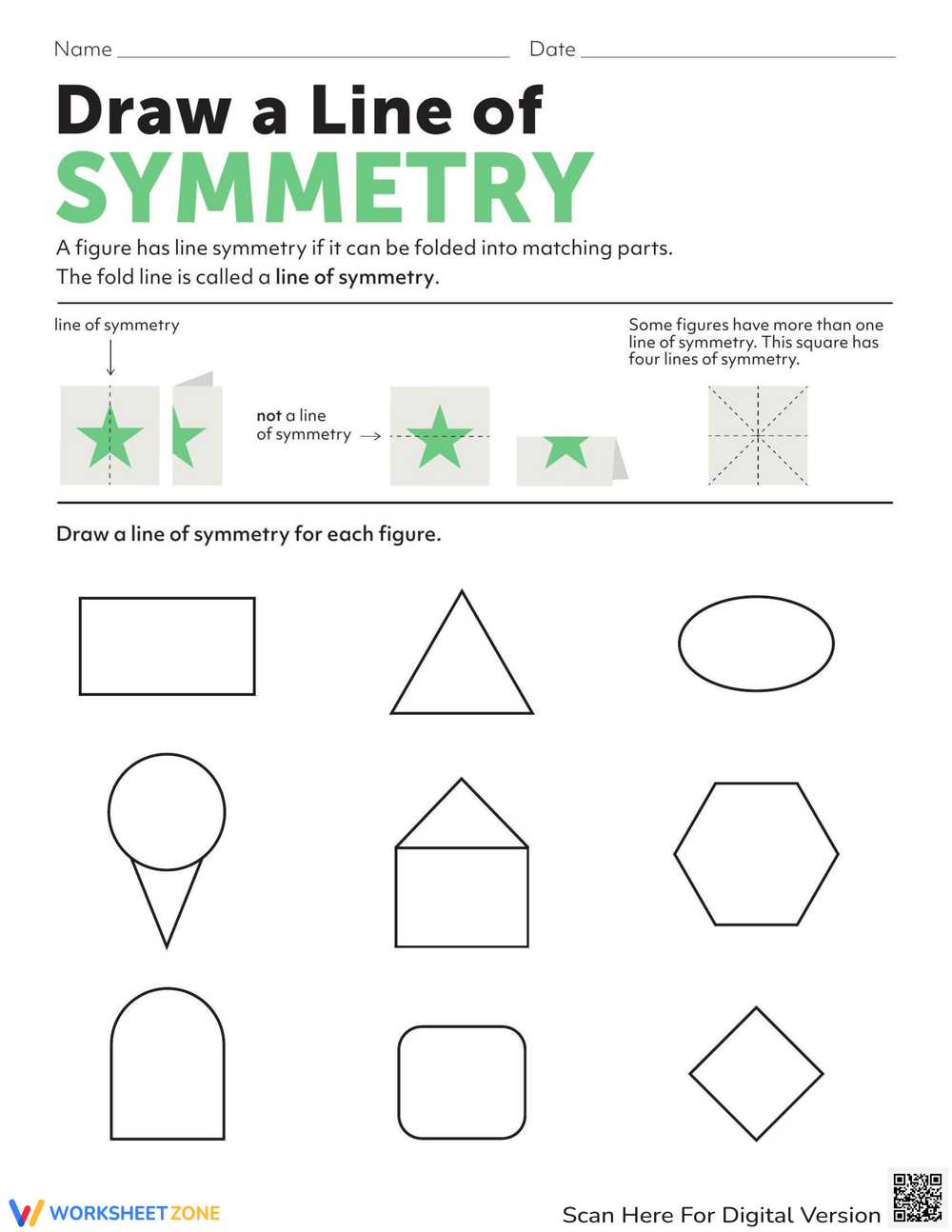 Symmetry Drawing Line Practice Worksheet Symmetry Drawing Line Practice Worksheet