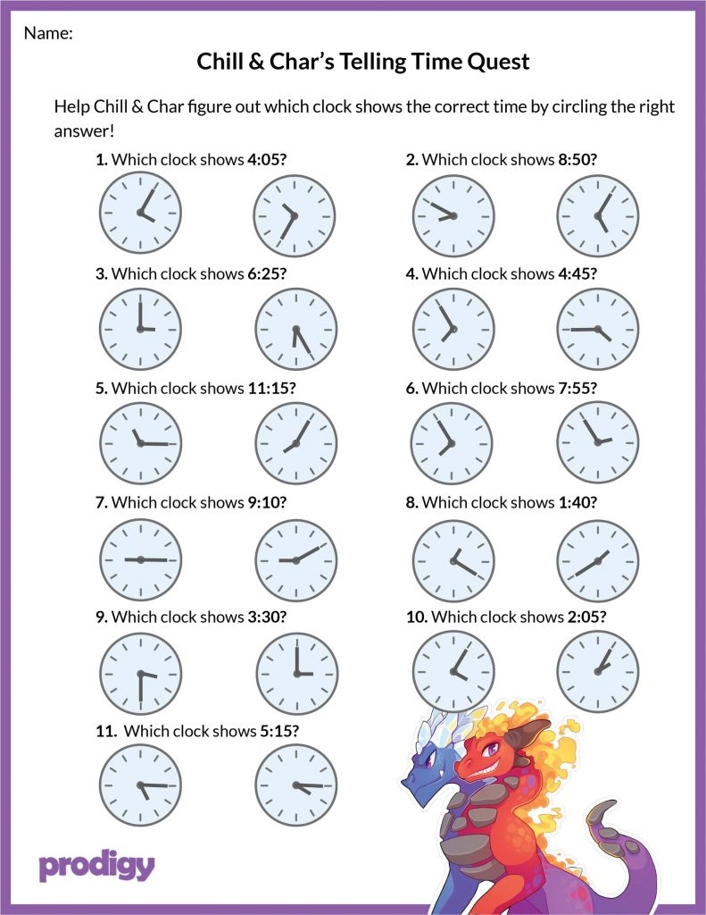 Telling Time Worksheets 20 Effective Practice Materials Prodigy Math Blog Telling Time Worksheets 20 Effective Practice Materials Prodigy Math Blog