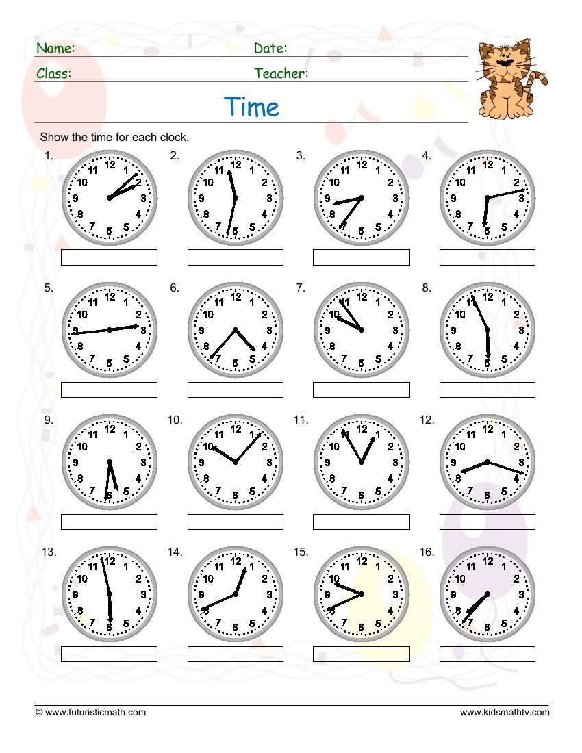Telling Time Worksheets Pdf Downloads Math Champions