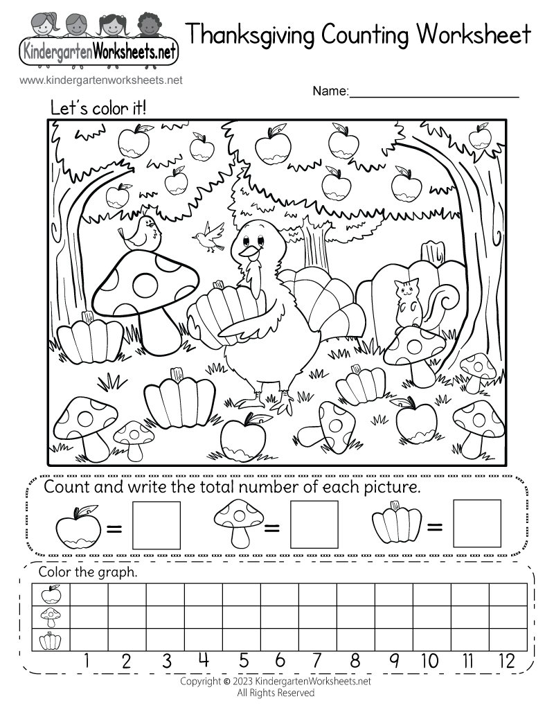 Free Thanksgiving Printable Worksheets