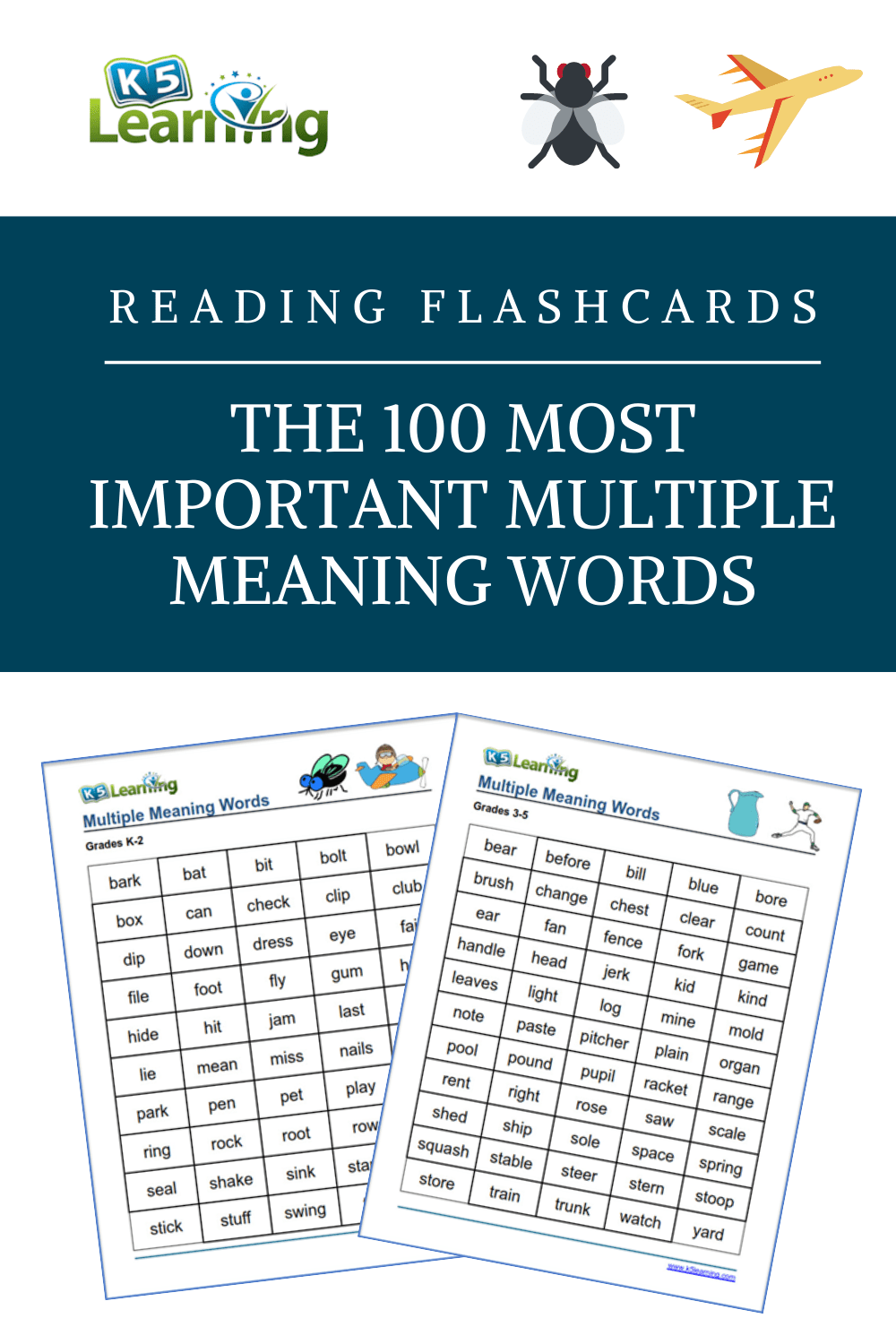 The 100 Most Important Multiple Meaning Words Kids Need To Know K5 Learning
