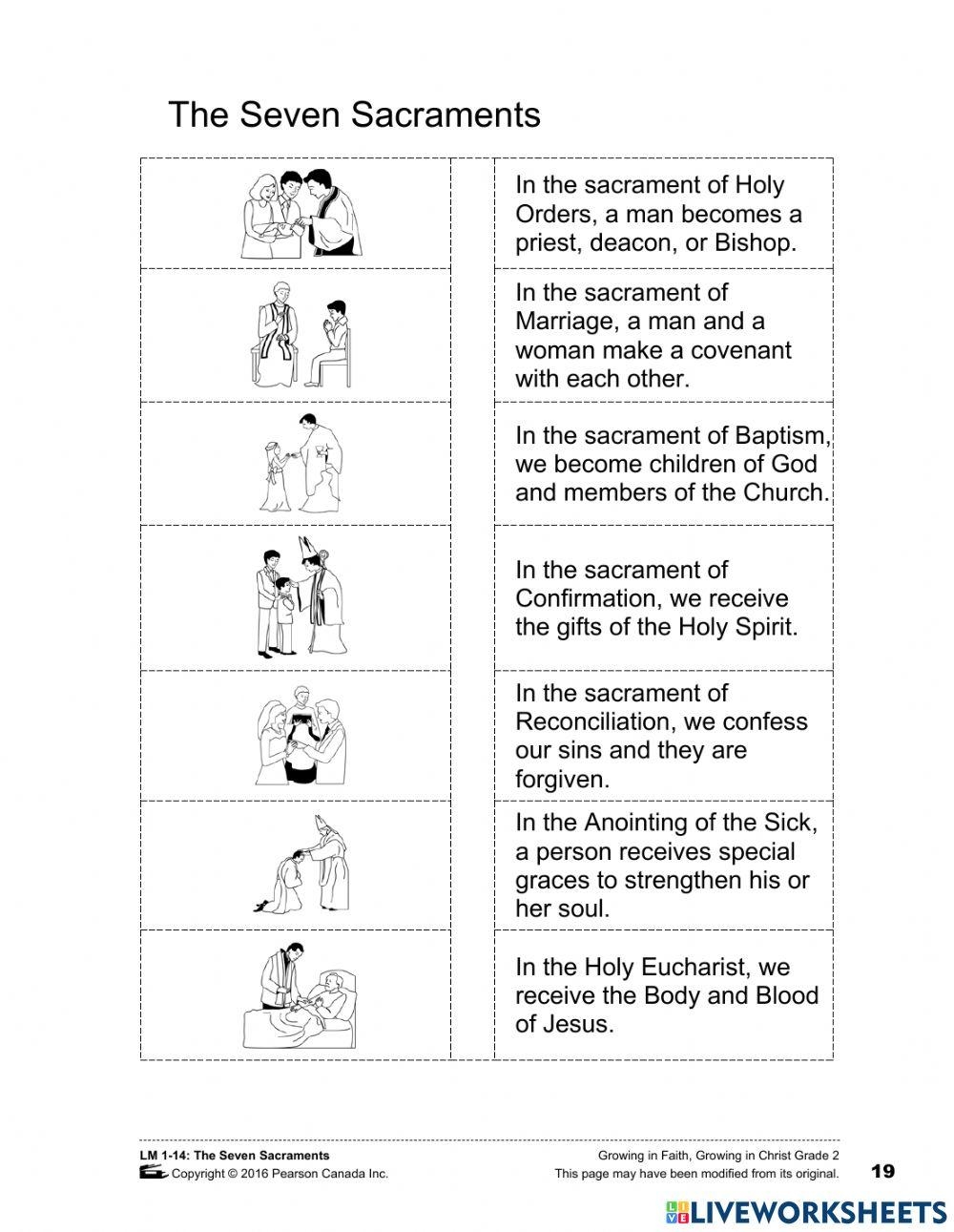 The 7 Sacraments Of The Catholic Church Worksheets Library The 7 Sacraments Of The Catholic Church Worksheets Library