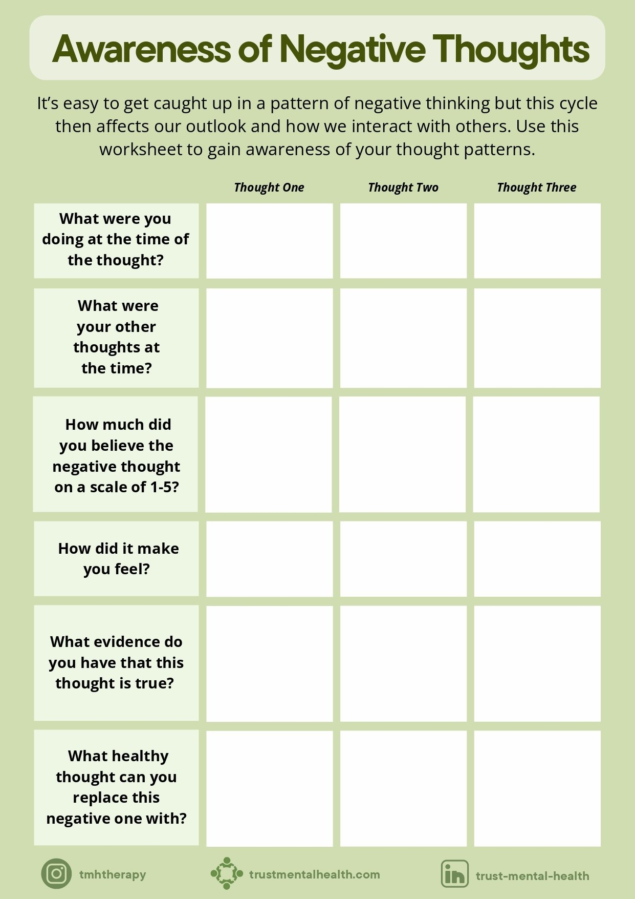 Therapy Worksheets CBT Worksheets Trust Mental Health Worksheets Library Therapy Worksheets CBT Worksheets Trust Mental Health Worksheets Library