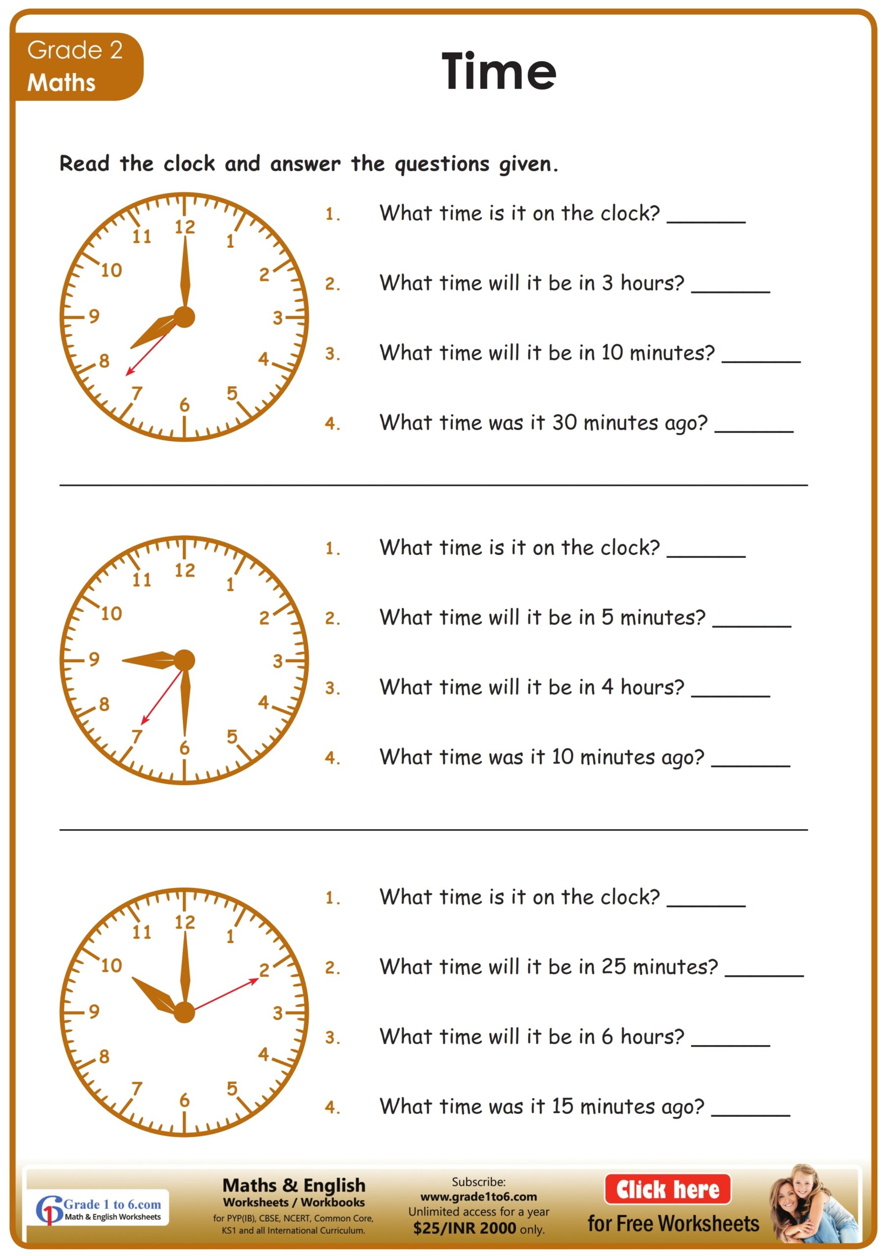 Time Worksheet Grade 2 Grade1to6 Time Worksheet Grade 2 Grade1to6