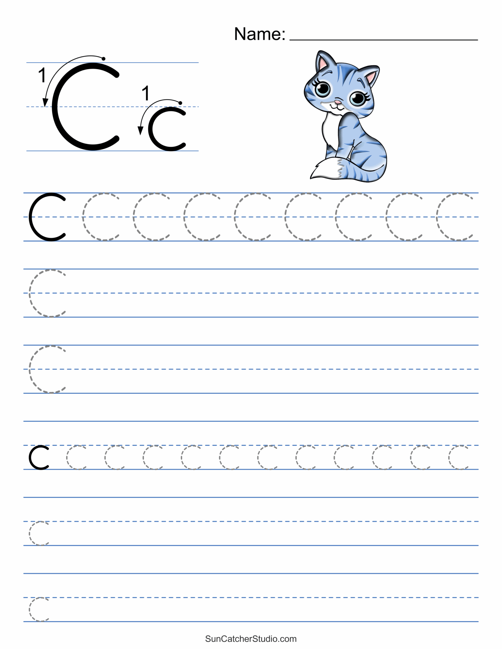 Tracing Alphabet Letters Printable Handwriting Worksheets Free Printables Monograms Design Tools Patterns DIY Projects