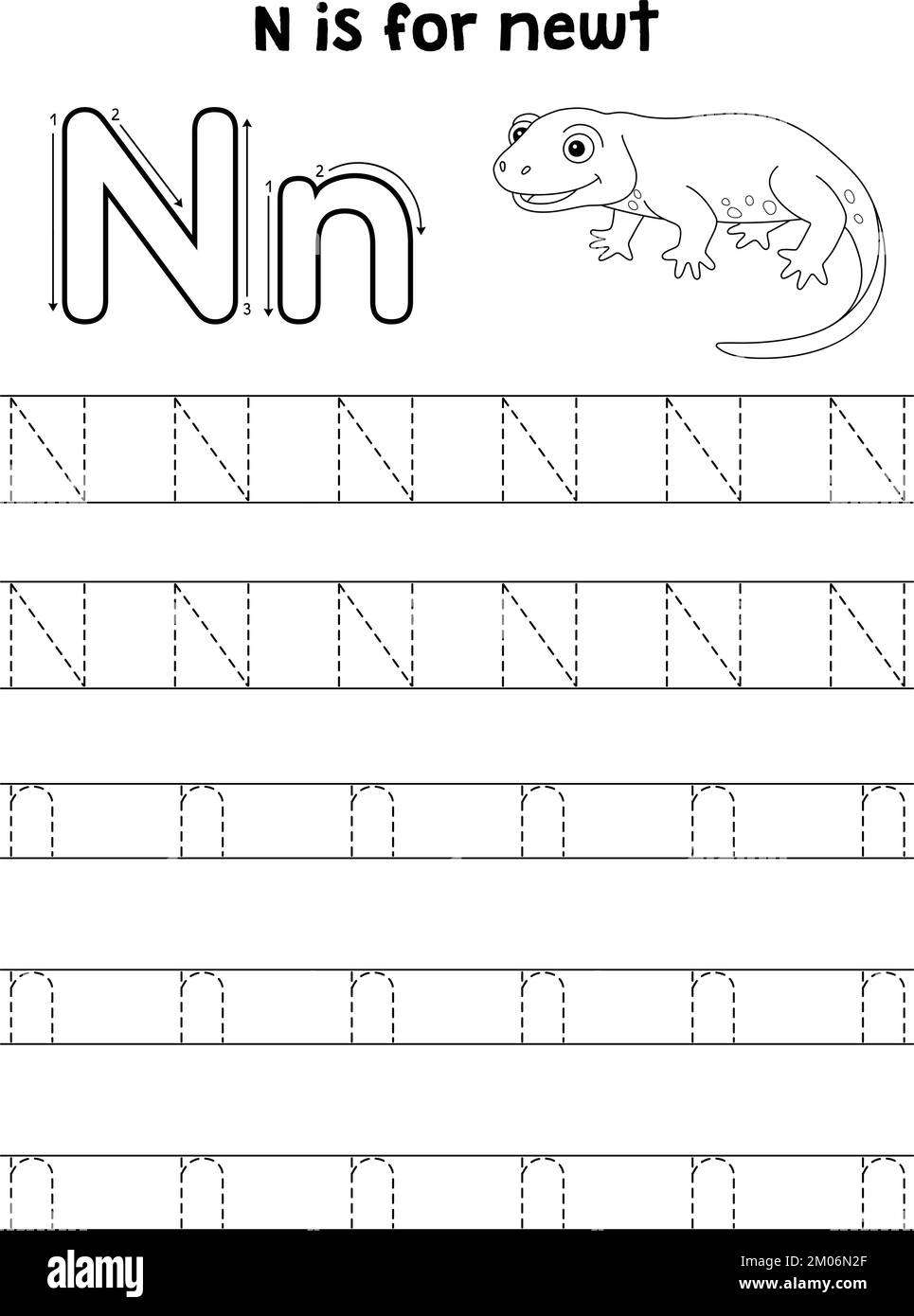 free printable letter n tracing worksheets