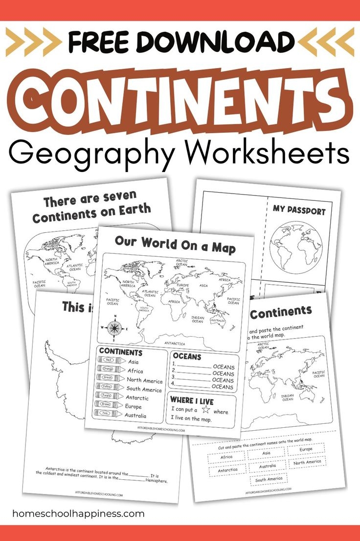 free printable geography worksheets