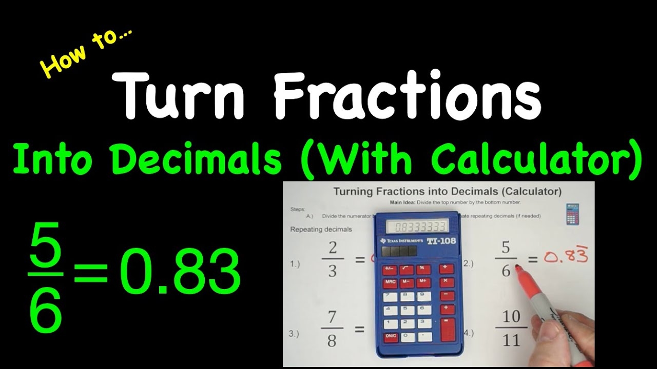 Turn Fractions Into Decimals With A Calculator YouTube Turn Fractions Into Decimals With A Calculator YouTube