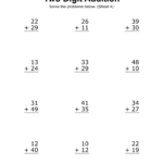Two Digit Addition Worksheets Printable 2 Digit Problems Free Printables Monograms Design Tools Patterns DIY Projects