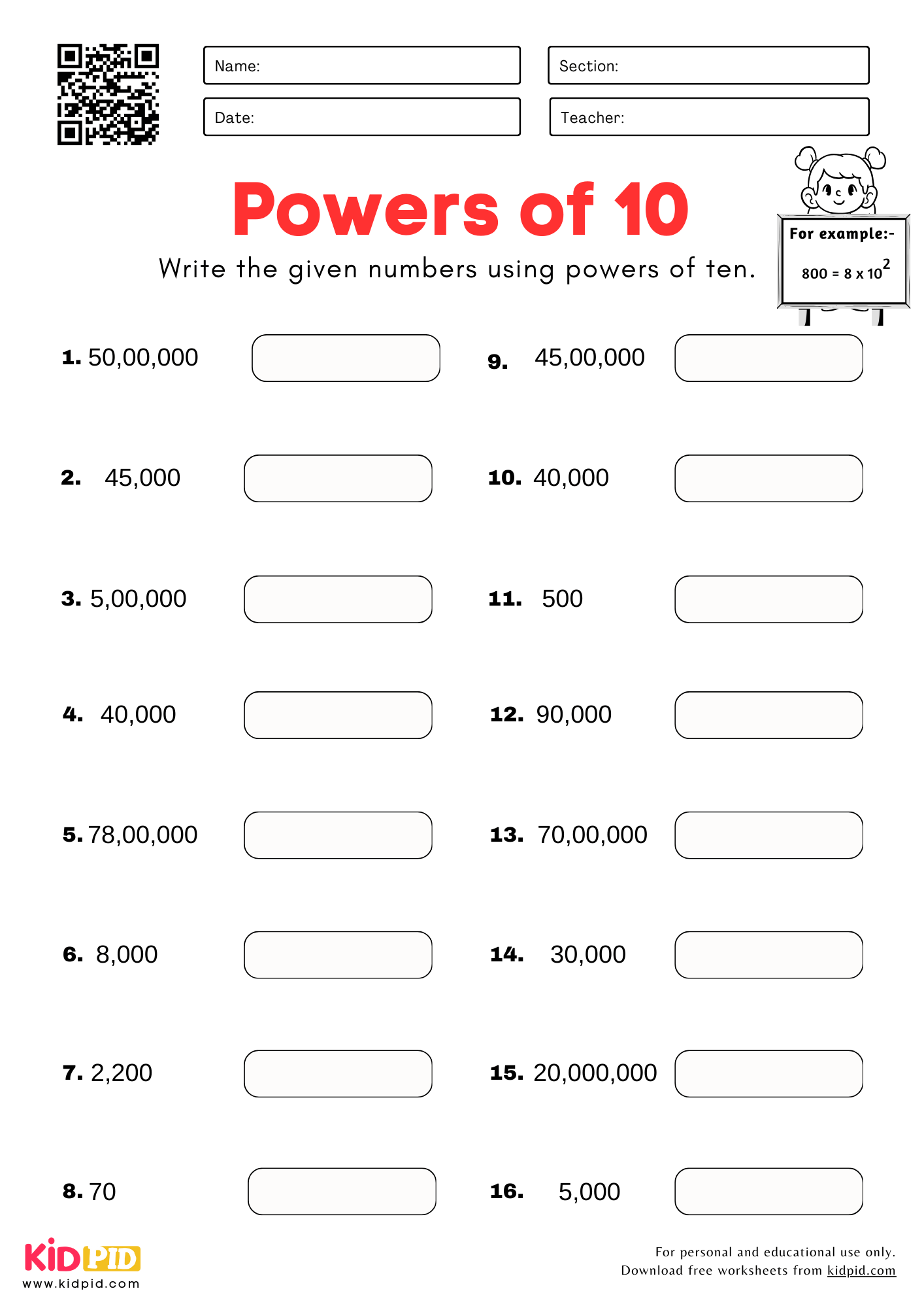 Using Powers Of 10 Worksheet For Grade 5 Kidpid Using Powers Of 10 Worksheet For Grade 5 Kidpid