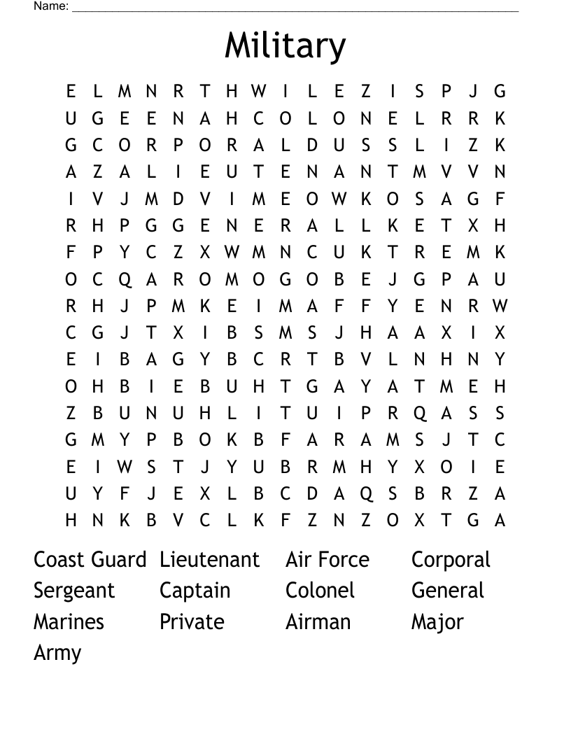 Veterans Day Word Search WordMint Veterans Day Word Search WordMint